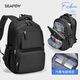 Seafew書(shū)包女小學(xué)生高中生初中生書(shū)包男大容量高顏值減負雙肩包簡(jiǎn)約背包 黑色（新舊版隨機發(fā)）