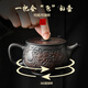 云南紫陶浮雕鳳鳴漢瓦壺可提可旋轉(zhuǎn)全手工制作家用泡茶壺不挑茶葉 紫陶祥龍漢瓦鳳鳴壺+禮盒 250ml 201mL(含)-300mL(含)