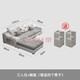 宣聽(tīng)現貨布藝沙發(fā)簡(jiǎn)約現代客廳沙發(fā)大小戶(hù)型簡(jiǎn)歐實(shí)木沙發(fā)組合整裝家具 三人位+腳踏2.2米【海綿版】 可拆洗棉麻（拍下備注顏色）