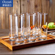 鷗欣進(jìn)口玻璃杯喝水茶杯套裝牛奶杯啤酒杯果汁杯透明耐熱6只家用 直身咯杯340ml【六只盒裝】+托盤(pán)