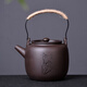 瓷牌茗茶具（cipaiming teaset）瓷牌茗 復古整套紫砂功夫茶具套裝大容量家用提梁泡茶壺茶杯 靜荷紫砂提梁壺650ml