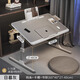 下一章可升降床上小桌子學(xué)習桌辦公折疊桌電腦桌學(xué)生宿舍書(shū)桌臥室寫(xiě)字桌 灰色豪華款 卡槽 擋條 抽屜 書(shū)架