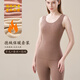 MOXTOC保暖內(nèi)衣女秋冬季修身美體打底衫馬夾加絨加厚保暖背心 深咖色（背心） L（建議100~115）