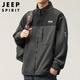 JEEP SPIRIT吉普外套男春秋季衛衣男裝男士搖粒絨休閑開(kāi)衫抓絨衣服 深灰 L