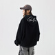 GOLFCROSS簡約字母春秋刺繡連帽上衣百搭套頭男女同款衛(wèi)衣 黑色 XXXL 