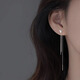 PWLS925銀蝴蝶耳線小眾設計高級感耳釘女2025新款氣質百搭耳飾夏耳環(huán) 蝴蝶流蘇耳線【S925銀】