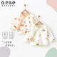 貝樂(lè )咿新生兒衣服半背衣純棉a類(lèi)0-3個(gè)月嬰兒和尚服上衣秋冬季厚款初生兒 蘋(píng)果熊-5805+綠草原鹿-5806 52 【適合新生兒或待產(chǎn)】