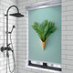 旺廚坊 衛生間窗簾免打孔防水洗手間廁所浴室升降百葉窗戶(hù)遮擋遮光卷簾 小綠植