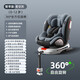 俏貝比（Qiaobeibi）兒童安全座椅汽車(chē)用0-4歲-12歲寶寶嬰兒車(chē)載360度旋轉(zhuǎn)i-Size認(rèn)證 智享灰【抗翻轉(zhuǎn)支撐腿】