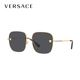 VERSACE（范思哲）墨鏡女款太陽(yáng)鏡方形眼鏡0VE2246D 100287深灰色鏡片 59