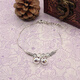 手作藏銀復古民族風(fēng)手鏈 古風(fēng)波西米亞鈴鐺腳鏈小清新配飾品禮物 2個(gè)合歡鈴鐺(手鏈)