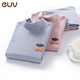 euv 女童高領(lǐng)內(nèi)衣套裝兒童保暖秋衣秋褲精梳棉中大童女孩棉毛衫 粉色系【半高領(lǐng)-防風(fēng)保暖】 150