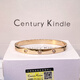 CENTURY& KINDLE輕奢高級(jí)感滿天星情侶手鐲刻字男女簡(jiǎn)約帶鉆鈦鋼玫瑰金色開口手鐲 寬版十鉆手鐲-玫瑰金色【小號(hào)】