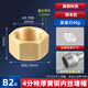 一靚銅加厚內(nèi)外絲4分水管堵頭四分三角閥堵帽水龍頭堵塞頭防爆20悶頭 B2:全銅4分內(nèi)絲堵帽