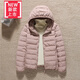 超輕羽絨服女式羽絨服冬季中款超薄羽絨服女輕薄冬季白鴨絨2022新款輕薄服女短款輕便時尚小個子 淺粉色 連帽 S