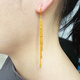 千影珠寶 黃金耳環(huán)女款長流蘇耳墜轉(zhuǎn)運珠AU750真金首飾18K金耳鉤彩金時尚新款串珠耳飾送情人送女友 AU750耳飾 專柜