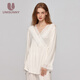 unisunny孕尚月子服產(chǎn)后哺乳睡衣春秋款莫代爾產(chǎn)婦喂奶衣睡褲套裝孕婦家居服 白色【莫代爾】 L