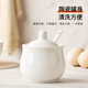 友來福陶瓷調(diào)味罐調(diào)料盒辣椒罐家用廚房鹽罐調(diào)料罐調(diào)味盒調(diào)料盒組合裝 單個裝（配勺） 240ml