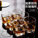 億嘉（IJARL）白酒杯玻璃杯烈酒杯啤酒杯家用威士忌洋酒杯玻璃四方杯6只裝