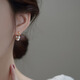 蘇十六仿珍珠耳釘女999銀耳環(huán)輕奢時(shí)尚耳飾耳圈女生七夕禮物送女朋友 珍珠后掛式耳釘（金色）