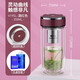 萬(wàn)象（WANXIANG）雙層玻璃杯商務(wù)辦公室隔熱帶過(guò)濾網(wǎng)茶水分離杯創(chuàng  )意車(chē)載泡茶水杯男 V195L-酒紅色350ml