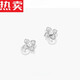 YNO高級感人造珍珠花朵耳釘小眾設計氣質耳環(huán)925銀針耳飾品 月下之花耳釘