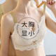 KJ無(wú)棉無(wú)鋼圈文胸收副乳調整型內衣大胸顯小神器胖MM顯瘦全罩杯胸罩 米黃【單件文胸】 80B 36B