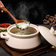 德寶尚家 砂鍋燉鍋家用燃?xì)?煲仔飯專用鍋 煲湯鍋 陶瓷煲 陶瓷鍋 沙鍋湯煲 耐高溫大小號(hào) 白色 3.5L【適用3-5人】