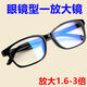 捷驁 放大鏡眼鏡3倍看書(shū)閱讀老年人頭戴式高清防藍光眼鏡型擴大鏡眼鏡 防輻射款   放大3倍 45到60歲適用【看手機電腦】