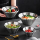 onlycook 斗笠碗304不銹鋼碗 日式大口徑泡面碗湯碗雙層防燙加厚大碗 20cm 1個 【304不銹鋼】