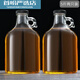 油罐廚房家用儲油瓶大容量玻璃油壺10斤花生油油桶5L裝油瓶 加厚新款5斤2只裝 0ml