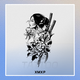 墨方采花刀藝伎草本紋身貼手臂腿部貼紙仿真刺青色防水防搓不反光 花刀藝伎【1張】 草本紋身貼尺寸11x18cm