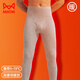 貓人（MiiOW）男士高腰暖腰純棉保暖褲棉秋褲秋冬輕保暖打底褲薄款長(cháng)褲線(xiàn)褲單件 淺灰色 2XL 【推薦130-150斤】
