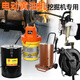 海春電動(dòng)黃油機(jī)黃油槍24v 挖機(jī)專用全自動(dòng)下沉式注油機(jī)220v桶式小推車  24v下沉式單機(jī)[橙]