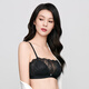 安莉芳小軟耳蕾絲無(wú)鋼圈抹胸文胸女薄款內衣 黑色BLK M 