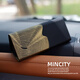 MINCITY太陽(yáng)眼鏡盒三角型可折疊金銀兩色年輪近視眼鏡鏡盒墨鏡平光眼鏡盒 年輪金色