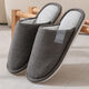 迪芙熙辦公室拖鞋薄棉布春秋包腳地板防滑冬天情侶家居家用寢室內 [四季拖]淺灰 42-43 (260mm)