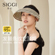 Siggi防曬遮陽(yáng)空頂帽女?；觑L(fēng)格條紋發(fā)箍貝殼帽戶(hù)外沙灘出游藍