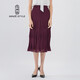 名師路夏裝新款清新簡(jiǎn)約優(yōu)雅隨性日常上街通勤半身裙 紫色66 L