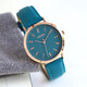 聚利時(shí)（Julius）時(shí)尚簡(jiǎn)約數字大盤(pán)女士復古皮帶手表休閑學(xué)生考試防水石英表JA1017 軍綠色