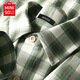 名創(chuàng)優(yōu)品（MINISO）格子襯衫男2025復古休閑長袖外套大碼日系vintage潮牌工裝襯衣男 綠色 L 175(30天質(zhì)量問題全額退)
