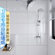 菲翔浴室衛(wèi)生間貼紙廁所墻紙自粘防水墻面翻新遮丑洗手間仿大理石墻貼 白色長方格（墻面翻新專用） 60cm寬X3米長