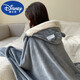 迪士尼（Disney）秋冬小鹿斗篷披肩毛毯毛絨辦公室午睡厚保暖可愛睡袍學(xué)生懶人披風(fēng) 披肩-毛領(lǐng)小熊藍(lán)色(加厚法蘭絨)