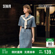 森馬（Semir）[森柔牛仔]牛仔連衣裙女夏工裝風(fēng)收腰港風(fēng)中長(cháng)裙103324114001