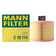 曼牌（MANNFILTER）空氣濾清器空氣濾芯空氣濾C18114寶馬3系X1125i130i323i325xi330i