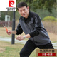 皮爾卡丹（pierre cardin）中老年運(yùn)動(dòng)套裝男春秋冬季加絨加厚爸爸衛(wèi)衣套裝休閑運(yùn)動(dòng)服三件套 黑拼帶條兩件套 180/3XL 135斤至155斤