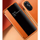 亞伊美 適用華為鼎橋N8Pro手機殼N8por保護NAT一TN70素皮套NATTN側窗5G翻蓋tdt 丹霞橙 素皮側窗+配全屏鋼化膜