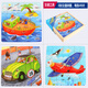 桑菽男孩工程車(chē)消防車(chē)挖掘機拼圖小女孩汽車(chē)恐龍兒童玩具345678歲 49片三合一交通工具款