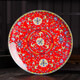 LICHEN 景德鎮陶瓷盤(pán)子家用中式骨碟子餐具琺瑯彩描金系列福字 中國紅8英寸 1個(gè) 20.5cm 1個(gè)