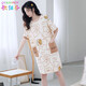 歌佰芬睡裙女夏季純棉短袖圓領(lǐng)夏天韓版性感女士中長(cháng)裙可外穿全棉家居服 HX6817女 L (100-120斤)